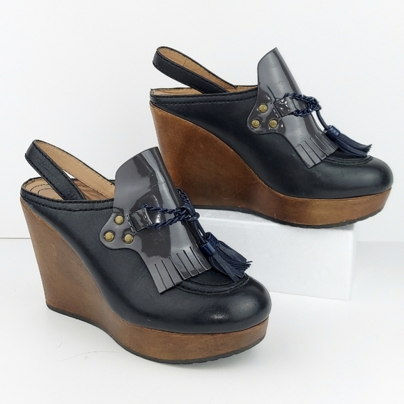 See By Chloe Slingback Wooden Wedge Heels EU38 - Picture 3 of 14